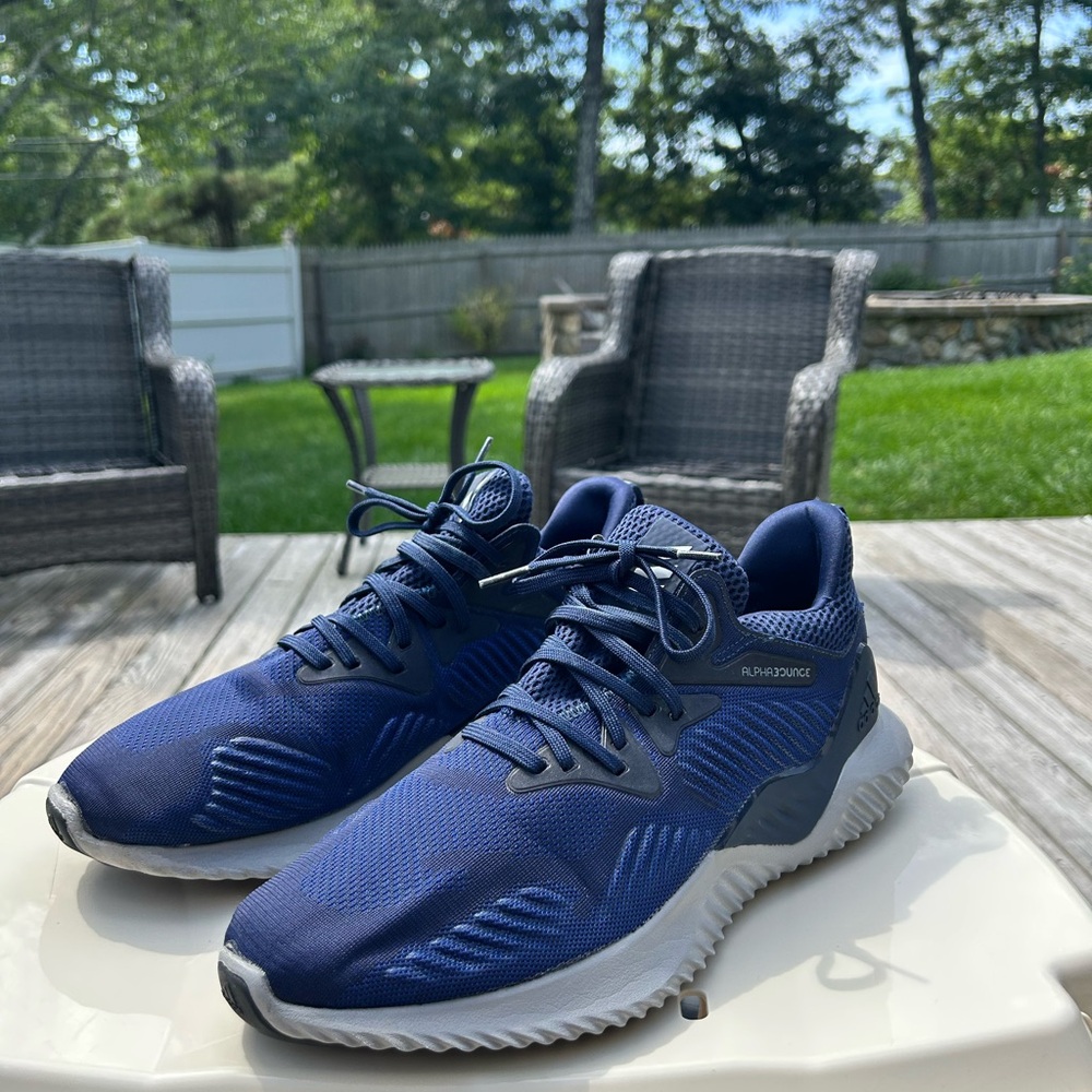 Blue Adidas Athletic Sneakers